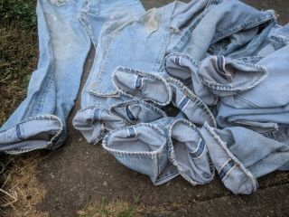 6 pairs of vintage levis 501 made in usa 4 redlines 32X28 hige bar stitch rare 5