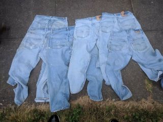 6 pairs of vintage levis 501 made in usa 4 redlines 32X28 hige bar stitch rare 7