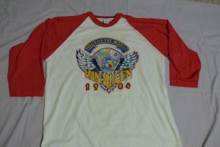 Vintage Van Halen 1984 Jersey Shirt Canada Red Xl Rare