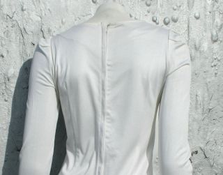 Ossie Clark White Satin Mini Size XS S Valentine ' s Day Wedding Dress 1960s 70s 9