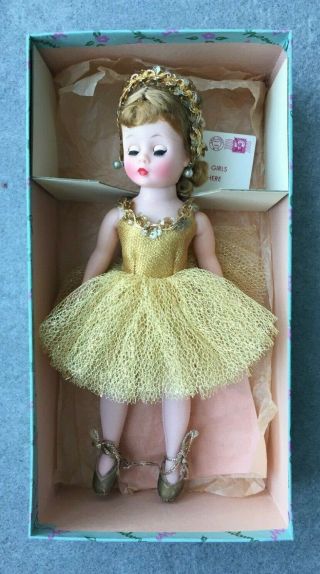In Box: Vintage Madame Alexander Cissette Doll With Gold Ballerina Shoes