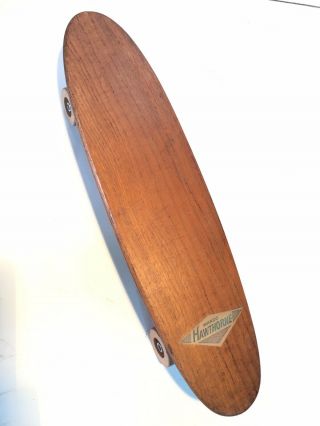 Vintage Wards Hawthorne Sidewalk Surfboard Old 1960s Rare Oak Wood Skateboard