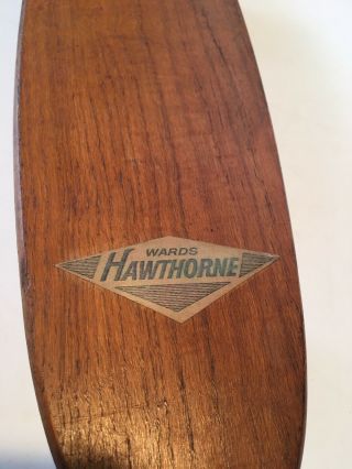 Vintage Wards Hawthorne Sidewalk Surfboard old 1960s Rare Oak Wood Skateboard 7