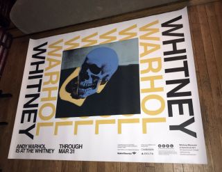 Andy Warhol Whitney Museum Exhibition 5ft Subway Poster 2 Rare