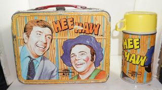 Vintage 1970 Hee Haw Tv Show Metal Lunchbox & Thermos By King Seeley
