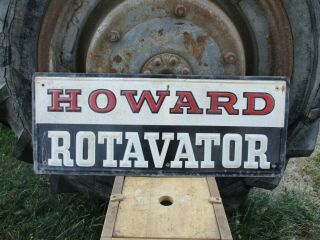 Vintage Howard Rotovator Metal Sign,  As On Massey Ferguson Tractor