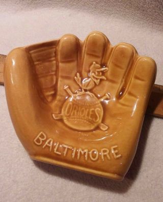 Vintage 1950s 60s Baltimore Orioles Bird Mascot/logo Ceramic Glove Change Holder