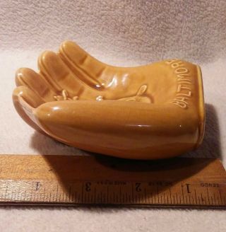 Vintage 1950s 60s Baltimore Orioles Bird Mascot/Logo Ceramic glove change holder 5