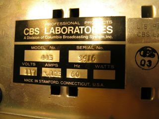 CBS Laboratories 445 Audimax 3,  Mono,  AGC Compressor Limiter,  Vintage,  LINKED 7