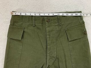 Vtg 1940s 40s 50s WWII US Army Military HBT Pants Herringbone Mens 30x27 7