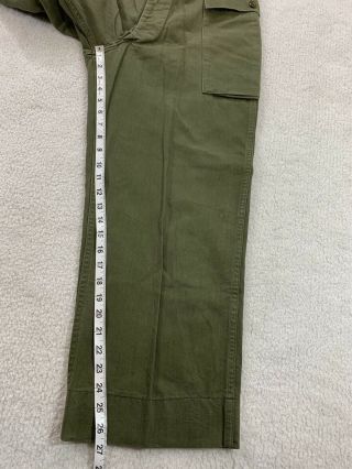 Vtg 1940s 40s 50s WWII US Army Military HBT Pants Herringbone Mens 30x27 8