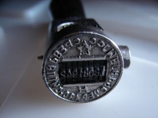Vintage Hand Stamping Machine Stamp Numbers Seal Soviet Russian Ussr