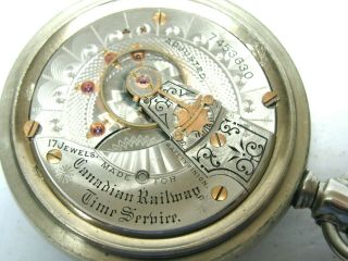 2 Star Rare Waltham C.  P.  R Pocket Watch 18s 1883 / 17j/ 55mm Nickel Case (runs