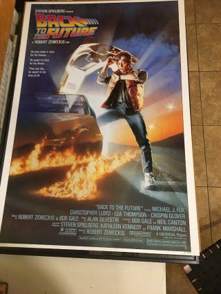Back To The Future Nss Movie Poster N.  S.  S.  850064 1985 Size 40x27 Rare