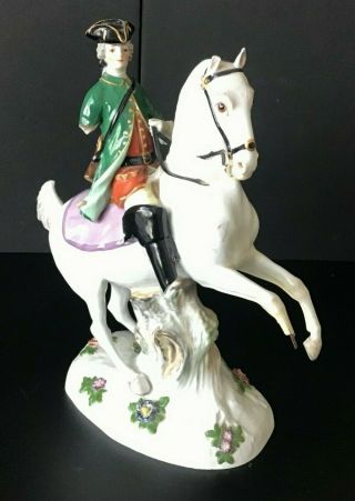 Meissen Porcelain Soldier On Horseback