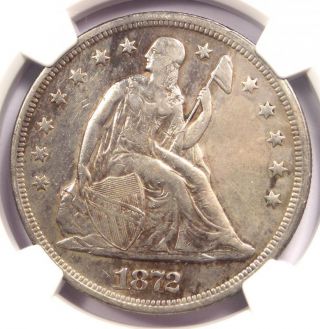 1872 Seated Liberty Silver Dollar $1 - Ngc Xf Details - Rare Certified Coin