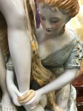 German Porcelain Statue | 4 Women with Dogs 10