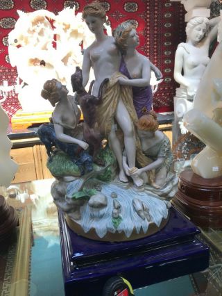 German Porcelain Statue | 4 Women with Dogs 4