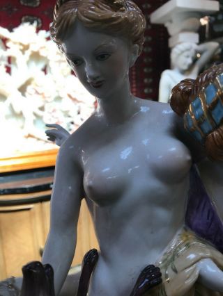 German Porcelain Statue | 4 Women with Dogs 8