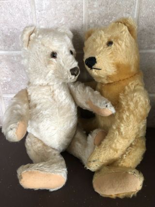 2 - VINTAGE STEIFF BEARS GORGEOUS LATE 40 ' s/50’s ORIG.  BROTHER & SISTERS EX. 12