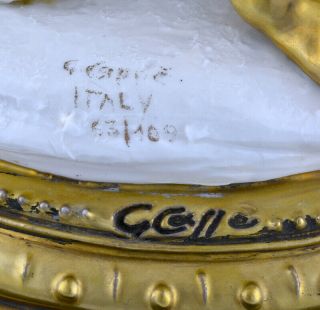 STUNNING LARGE GIUSEPPE CALLE ITALIAN GOLD GILT PORCELAIN GREEK MEN WOMAN FIGURE 8