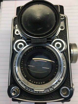 Vintage Rolleiflex 3.  5 Camera Zeiss w/ tripod and light meter 10
