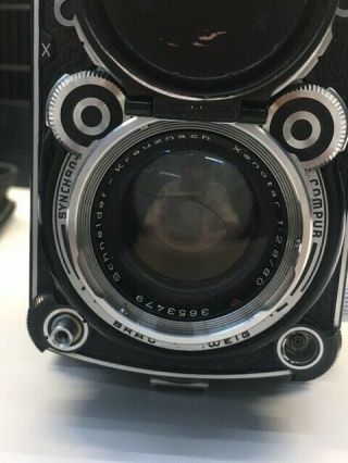 Vintage Rolleiflex 3.  5 Camera Zeiss w/ tripod and light meter 12