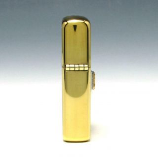 MIB Vintage 10K Gold Filled Brush Zippo Lighter w/ Solid 10K Gold Wickes Emblem 5