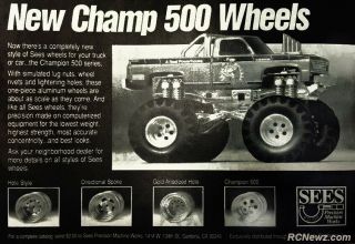 Sees Vintage Tamiya Clodbuster RC Monster Truck Aluminum Wheels Rims Bullhead 5