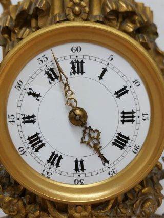 Fine Heavy Antique French Gilt Bronze 11in Figural Cherub Mantle Clock 2