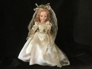 Madame Alexander 1940’s Bride Doll 14”
