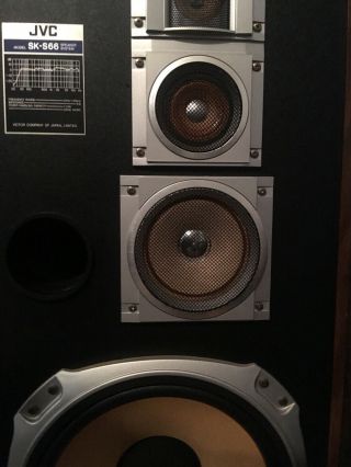 Vintage JVC (“Victor Company of Japan”) SK - S66 4 - Way Floor Speakers 9