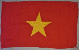 1960s Vietnam War Vintage North Vietnamese Nva Flag About 4x6 Feet