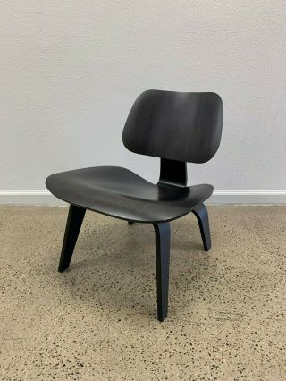 Black Lcw Molded Plywood Lounge Chair By Eames For Herman Miller