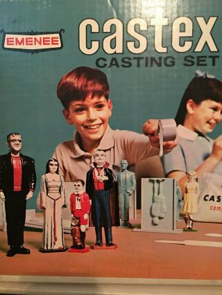 Vintage THE MUNSTERS CASTEX 5 CASTING SET - Emenee 1964 Figure Mold Kit 4205 10