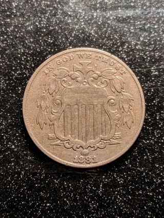 1881 Philadelphia Shield Nickel Monster Key Date Ch Xf Very Rare