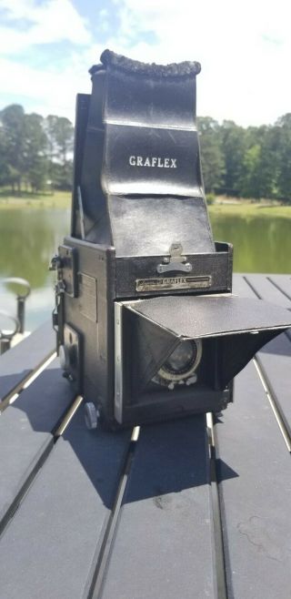 Vintage Graflex D Camera With Kodak Anistigmat 6 5/8 F4.  5 Lens