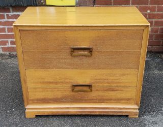 1950s Blonde Mahogany Red Lion Table Co Mid Century Modern 4 Drawer Chest