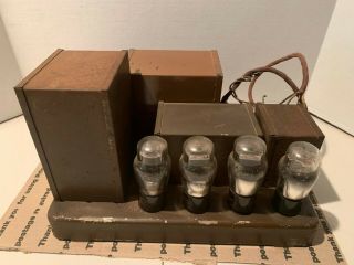 Vintage RCA Victor Type 245 Tube Amplifier w/ Tubes & Cords 45 26 4