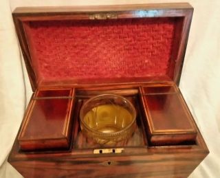 c1755 approx.  Rarely Seen Coromandel Tea Caddie with Inserts. 2