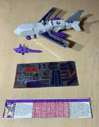 Vintage 1986 Octane Transformers G1 100 Complete W/ Stickers
