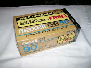 Pack Of 10 Vtg Maxell Xlii 90 Extra Fine Cassette Tape,  1 Fine Xl - Iis