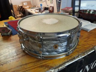 Vintage Ludwig Snare Drum 8 Lug 14x5 Orchestra Batter 407135 Chicago.