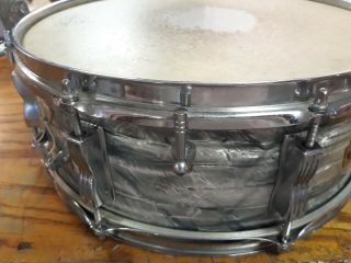 Vintage Ludwig Snare Drum 8 Lug 14x5 Orchestra Batter 407135 Chicago. 5