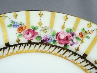 6 Carl Thieme Dresden Gold Gilded Hand Painted Plates,  Cups and Saucers 6