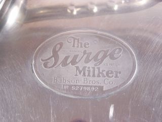 Vintage Surge Bucket Milker for Cows/Goats w/Cups,  Pulsator,  Seal,  4 Inflations 2