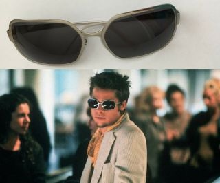 1990s Oliver Peoples Op - 523 Silver Sunglasses Brad Pitt Fight Club Rare