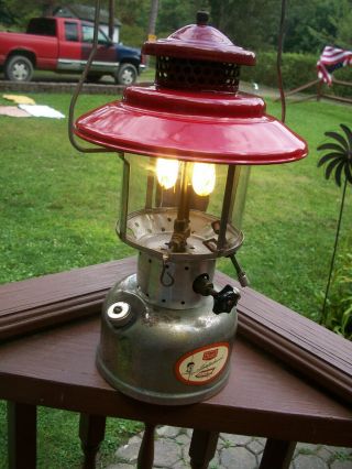Vintage Ted Williams Sears Stainless Steel Red Gas Lantern 7114 11/65