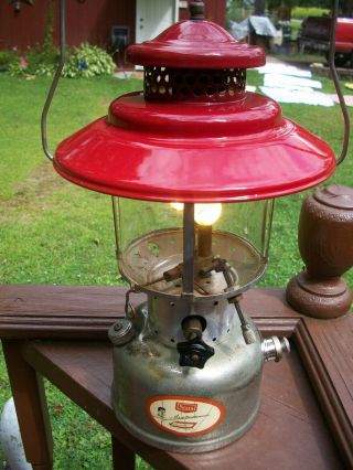 VINTAGE TED WILLIAMS SEARS STAINLESS STEEL RED GAS LANTERN 7114 11/65 6