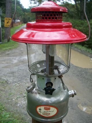 VINTAGE TED WILLIAMS SEARS STAINLESS STEEL RED GAS LANTERN 7114 11/65 8